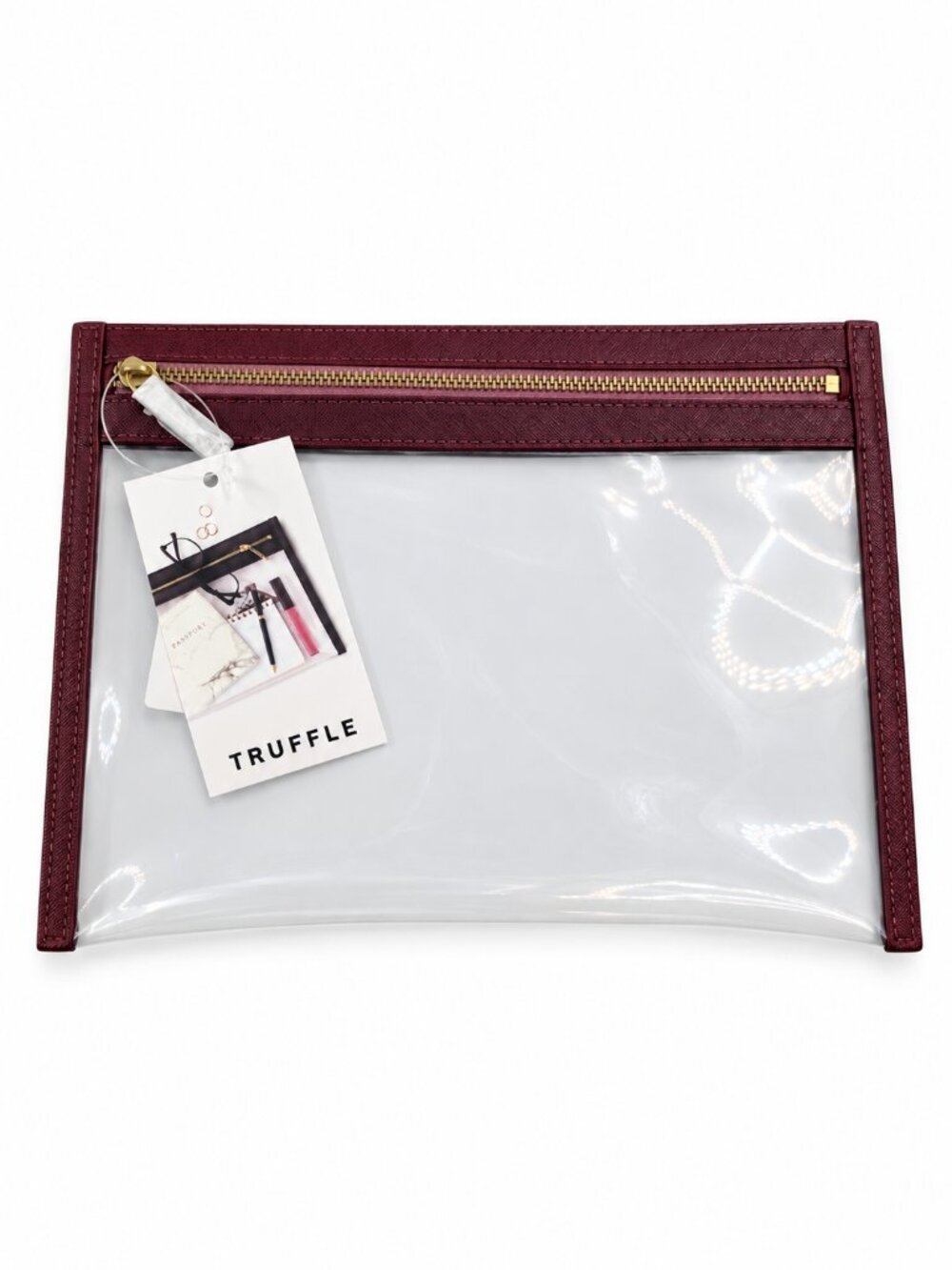 Truffle Clarity Clutch Large in Wine - Rare/Discontinued - New in Package